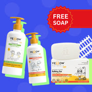 Yellow Hydrate Fun Body Lotion & Hydrating Body Wash Combo For Kids - Toasted Vanilla & Apple Peach (0)