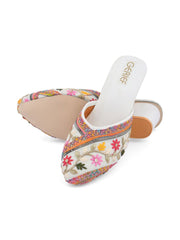 Gerief Embroidered Ethnic Block Heel Mules view 34