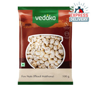 Vedaka Fox Nuts (Phool Makhana) 100g | Light & Crunchy | No Artificial Flavours & No Preservatives - Express Delivery
