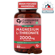 Carbamide Forte Magnesium L-Threonate 2000mg (60 Veg Tablets) | 144mg Elemental Magnesium | For Memo - Express Delivery