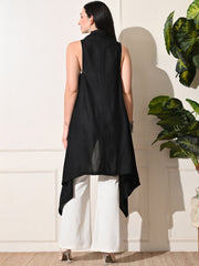 Sangria Open Front Sleeveless Longline Shrug view 3