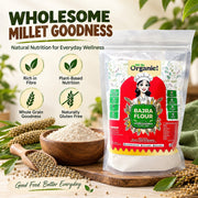 Oh So Organic Bajra (Pearl Millet) Flour 500g | Organic, Stone-Ground Whole Grain Atta | Natural, No