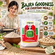 Oh So Organic Bajra (Pearl Millet) Flour 500g | Organic, Stone-Ground Whole Grain Atta | Natural, No