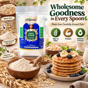 Oh So Organic Oats Flour 500g | Organic, Stone-Ground Whole Grain Atta | Natural, No Preservatives