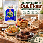 Oh So Organic Oats Flour 500g | Organic, Stone-Ground Whole Grain Atta | Natural, No Preservatives