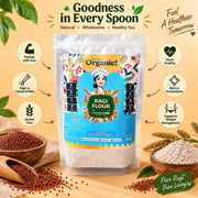 Oh So Organic Ragi (Finger Millet) Flour 500g | Organic, Stone-Ground Whole Grain Atta | Natural, No