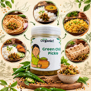 Oh So Organic Green Chilli Pickle 200g | Homemade Style Achar | Traditional Recipe, Natural Ingredie