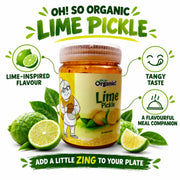 Oh So Organic Lime Pickle 200g | Homemade Style Achar | Traditional Recipe, Natural Ingredients