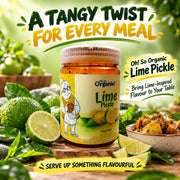 Oh So Organic Lime Pickle 200g | Homemade Style Achar | Traditional Recipe, Natural Ingredients
