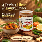 Oh So Organic Mixed Pickle 200g | Homemade Style Achar | Traditional Recipe, Natural Ingredients