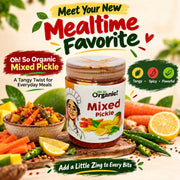 Oh So Organic Mixed Pickle 200g | Homemade Style Achar | Traditional Recipe, Natural Ingredients