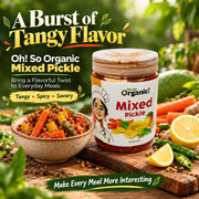 Oh So Organic Mixed Pickle 200g | Homemade Style Achar | Traditional Recipe, Natural Ingredients