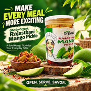Oh So Organic Rajasthani Mango Pickle 200g | Homemade Style Achar | Traditional Recipe, Natural Ingr