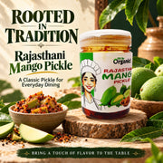 Oh So Organic Rajasthani Mango Pickle 200g | Homemade Style Achar | Traditional Recipe, Natural Ingr