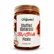 Oh So Organic Stuffed Banarasi Red Chilli Pickle 200g | Homemade Style Achar | Traditional Recipe, N