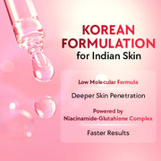 Outshine Korean Face Serum – Fades Dark Spots & Brightens Skin with Glutathione, Niacinamide & Vitamin C
