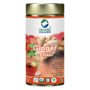 Organic Wellness Ginger Chai 100g Tin | Loose Black Tea with Ginger | Strong Indian Ginger Chai