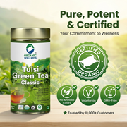Organic Wellness Tulsi Green Tea Classic 100g Tin | Loose Leaf Tulsi & Green Tea | Antioxidant-Rich,