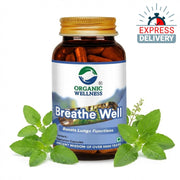 Organic Wellness Breathe Well 90 Capsules | Ayurvedic Tulsi Formula for Cough, Cold & Sore Throat | 
