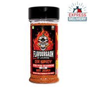 Laajawab Flavourgasm 2X Spicy Peri-Peri Seasoning with Bhut Jolokia 80g | Hot & Tangy Sprinkle for F - Express Delivery