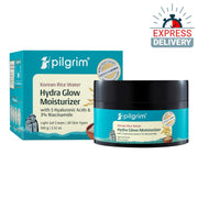 Pilgrim Korean Rice Water Hydra Glow Moisturizer for Glass Skin Glow - 100g - Express Delivery