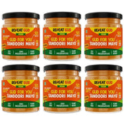 REPEAT GUD Vegan Tandoori Mayo | 100% Chemical Free | Soy Free | 50% Less Fat | 10x more Protein | No Refined Sugar | No Soy/ Palm Oil | Plant Based | Extra Creamy & Delicious With Cashew Milk & Pea Protein | Healthy Sauce For Kids | 180 gm