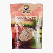 Organic Wellness Pancharatna Dal 450g | Organic Unpolished Five-Lentil Mix | Rajasthani Panchmel Dal