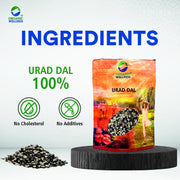 Organic Wellness Urad Dal Split 450g | Organic Unpolished Split Black Gram for Idli, Dosa & Vada