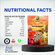Organic Wellness Matar Whole (Dried White Peas) 450g | Organic Safed Matar for Ragda, Ghugni & Chaat