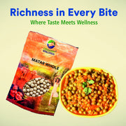 Organic Wellness Matar Whole (Dried White Peas) 450g | Organic Safed Matar for Ragda, Ghugni & Chaat