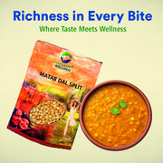 Organic Wellness Matar Dal (Split Peas) 450g | Organic Unpolished Split Pea Dal