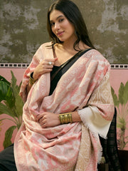 Sangria Ethnic Motifs Woven Pashmina Winter Shawl view 18