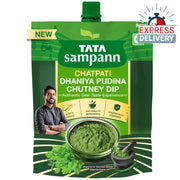 Tata Sampann Chatpati Dhaniya Pudina Chutney Dip 200g | Fresh Coriander & Mint Hari Chutney | Ready  - Express Delivery