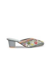 Gerief Embroidered Ethnic Block Heel Mules view 22
