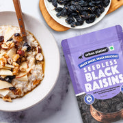Urban Platter Seedless Black Raisins, 250g (Sweet & Juicy | Sun-Dried & Seedless | Ideal for Baking | Ayurveda Superfood)