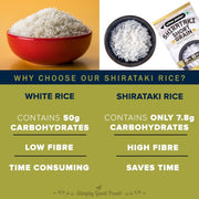 urban platter Shirataki Short-Grain Rice, 220 Gram [Ultra Low-Carb, Low-Calorie, Keto-Friendly, Fat-Free, Gluten-Free Alternative To Rice]