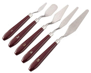 worison 5 Piece Palette Knife Set – Stainless Steel Blades with Wooden Handles, Ideal for Acrylic, Oil and Mixed Media Painting, Professional Art Tools for Mixing, Spreading and Texturing
