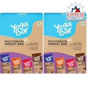 Yogabar Multigrain Energy Bar Variety Pack (10 Bars, 350g) | Fruits, Nuts, Oats & Millets | Gluten F - Express Delivery